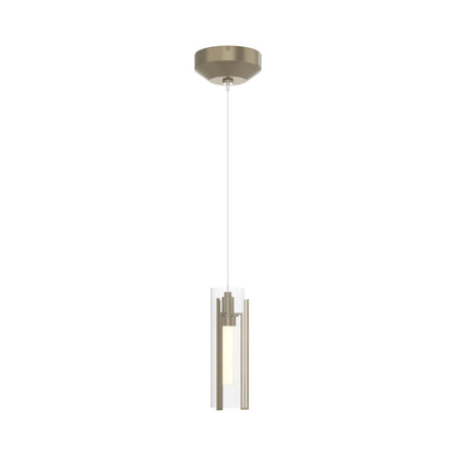 Exos Glass Low Voltage Mini Pendant Light in Soft Gold (Clear Glass).
