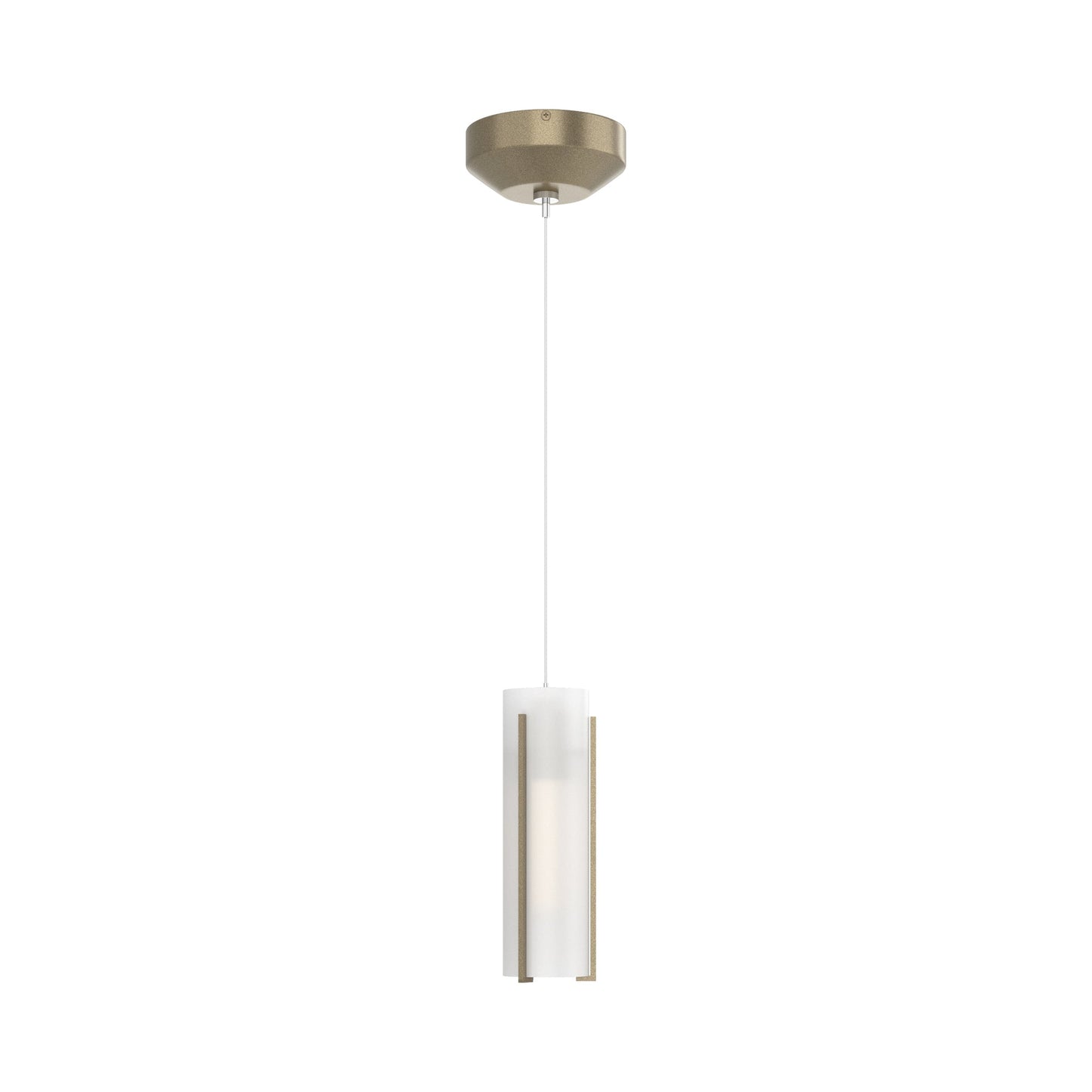 Exos Glass Low Voltage Mini Pendant Light in Soft Gold (Opal Glass).