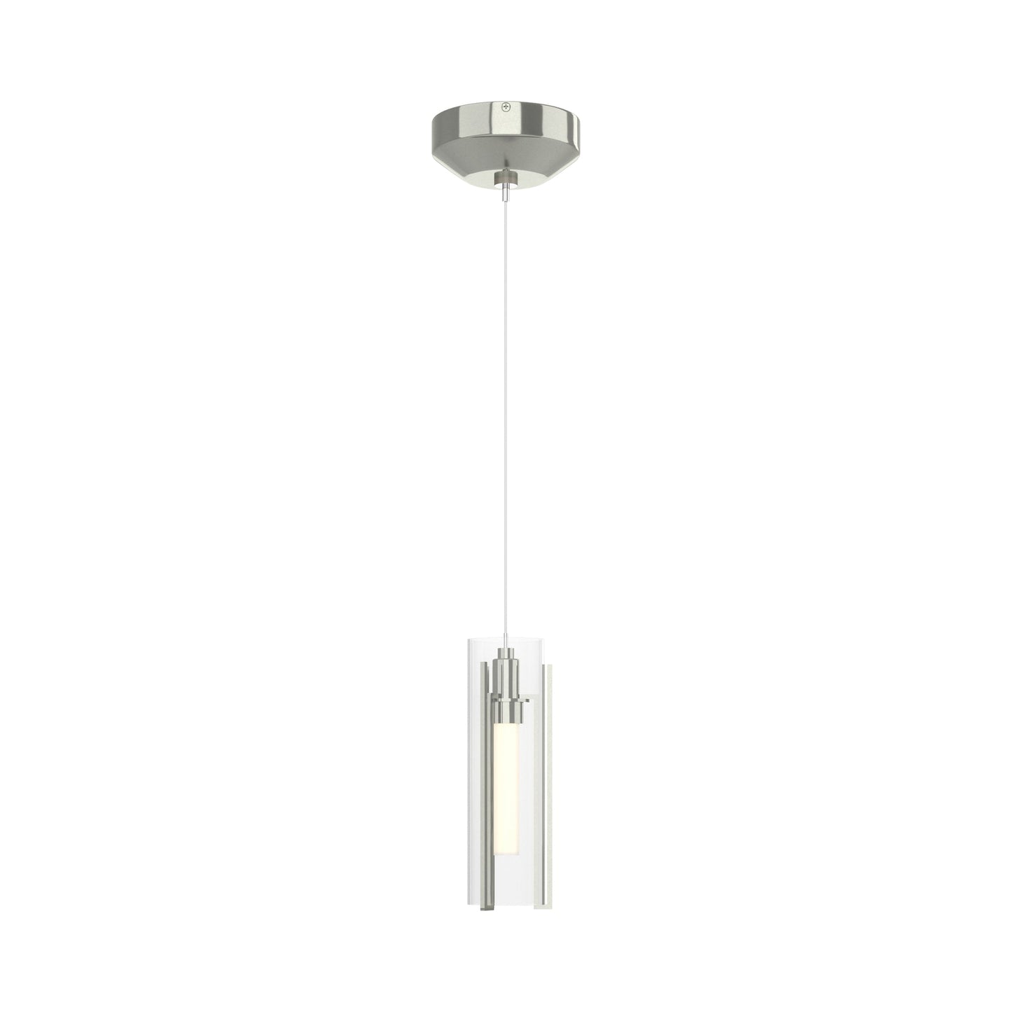 Exos Glass Low Voltage Mini Pendant Light in Sterling (Clear Glass).