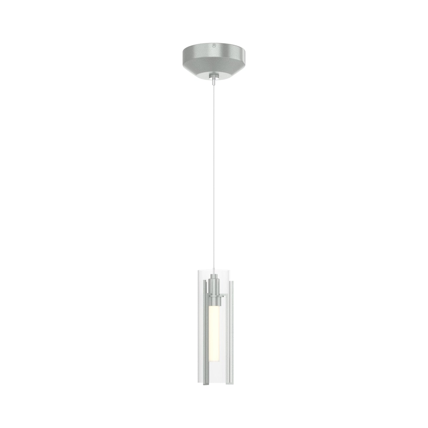Exos Glass Low Voltage Mini Pendant Light in Vintage Platinum (Clear Glass).