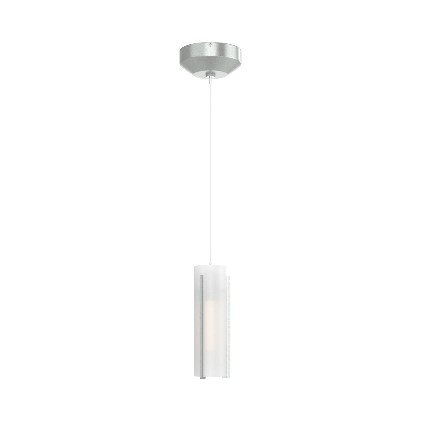 Exos Glass Low Voltage Mini Pendant Light in Vintage Platinum (Opal Glass).