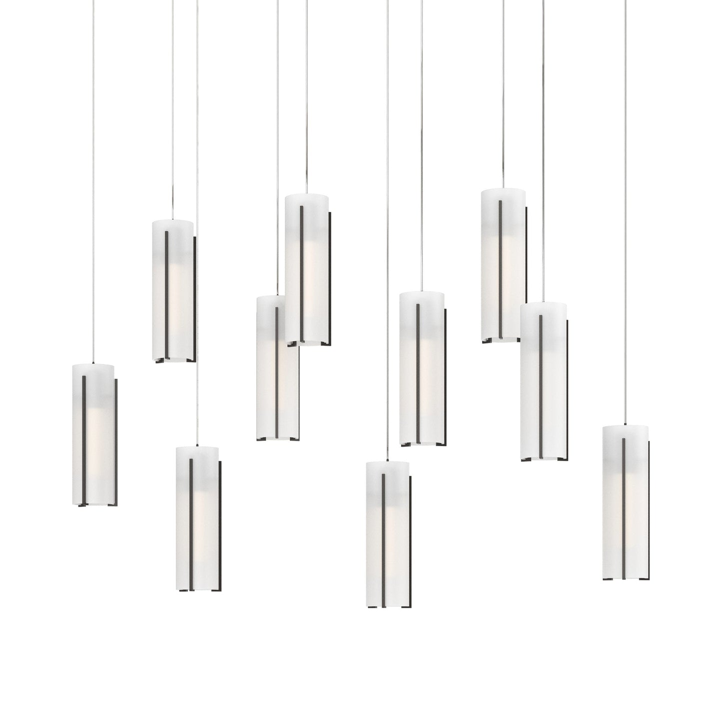 Exos Linear Pendant Light in Oil Rubbed Bronze/Opal Glass (Long).