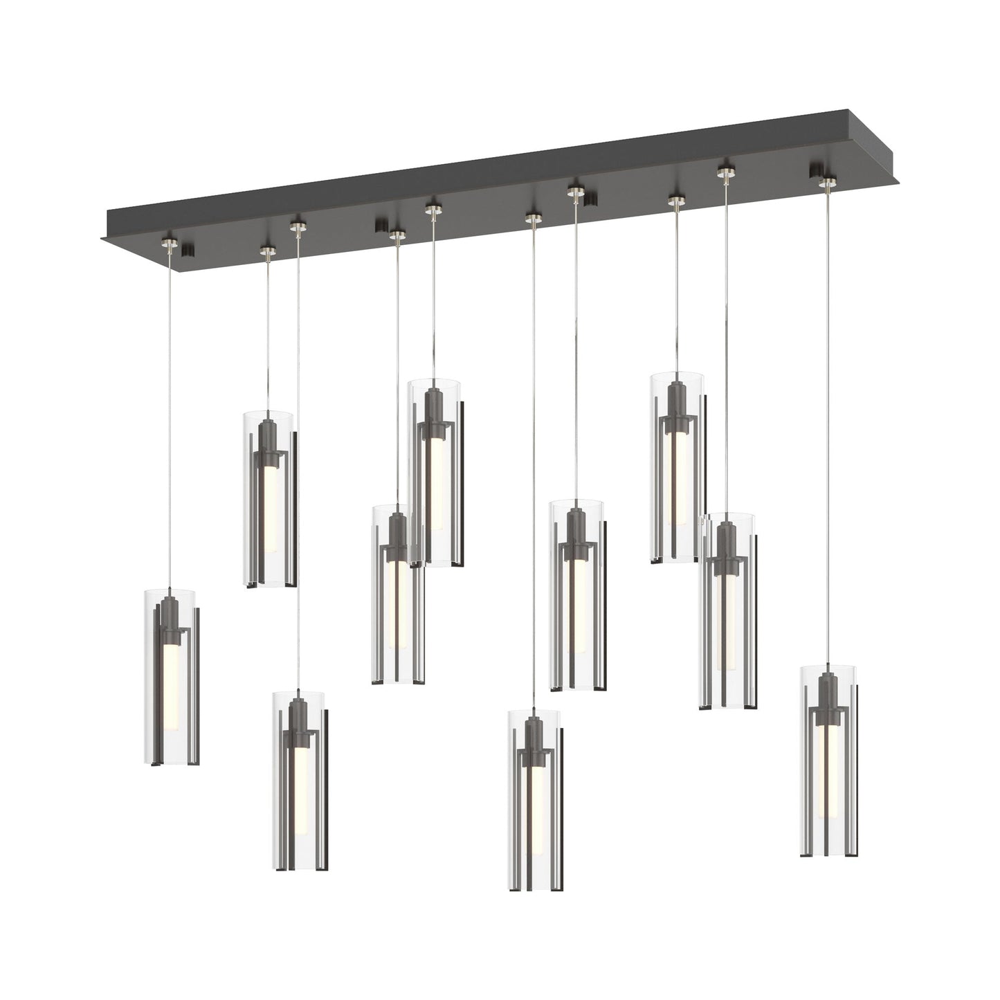 Exos Linear Pendant Light in Oil Rubbed Bronze/Clear Glass (Standard).