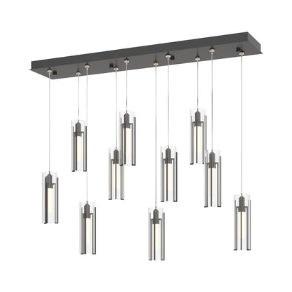 Exos Linear Pendant Light in Oil Rubbed Bronze/Clear Glass (Standard).