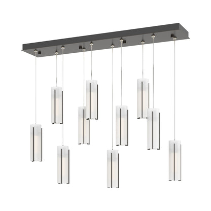 Exos Linear Pendant Light in Oil Rubbed Bronze/Opal Glass (Standard).