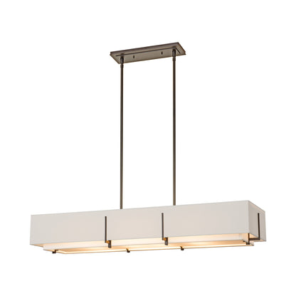 Exos Multi-Light Rectangular Pendant Light in Dark Smoke (Flax).