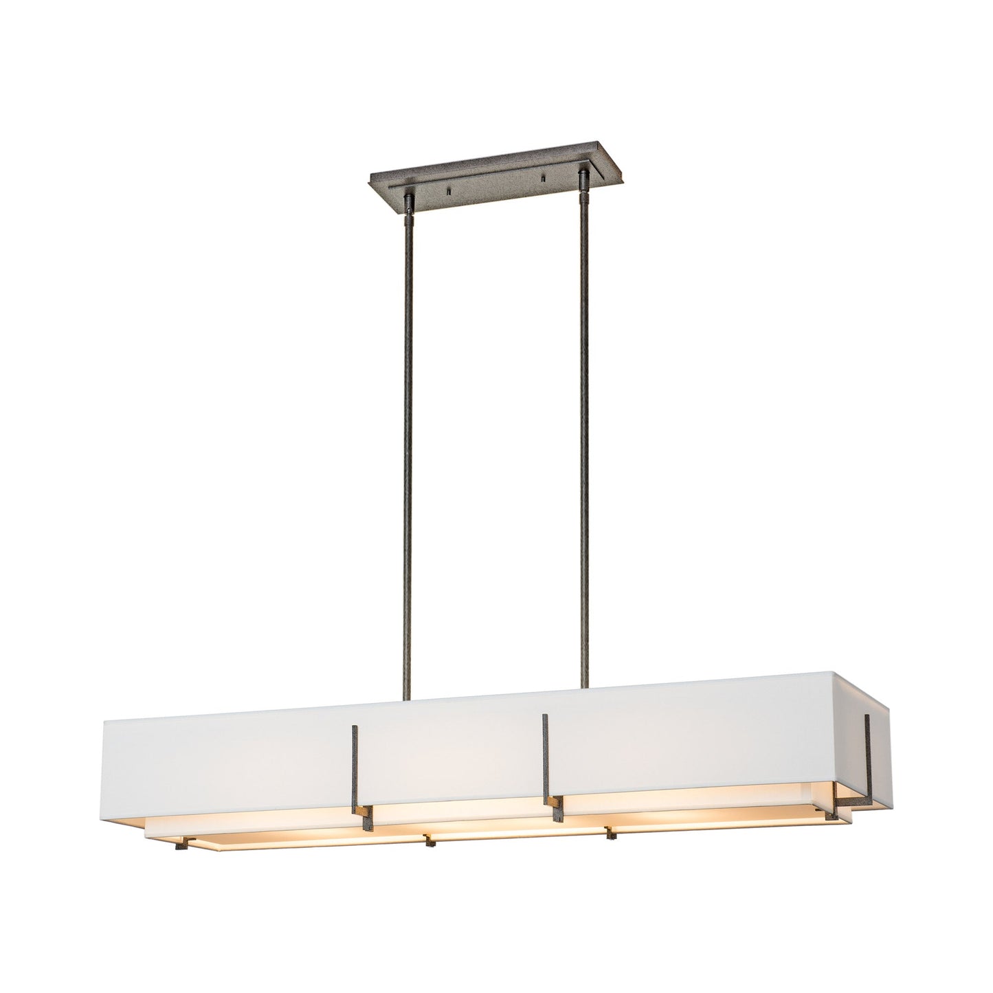 Exos Multi-Light Rectangular Pendant Light in Natural Iron (Natural Anna).
