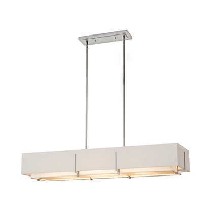 Exos Multi-Light Rectangular Pendant Light in Vintage Platinum (Flax).