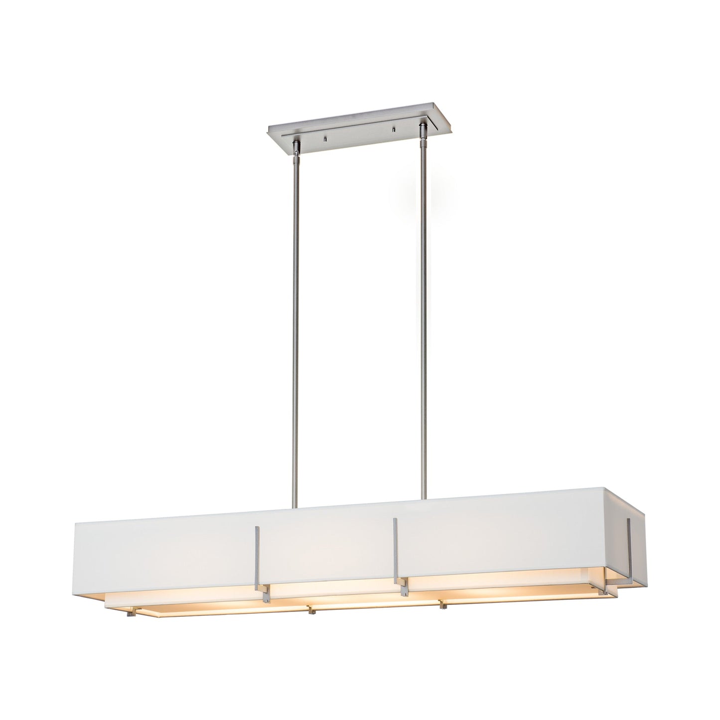 Exos Multi-Light Rectangular Pendant Light in Vintage Platinum (Natural Anna).