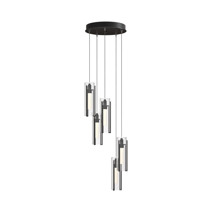 Exos Pendant Light in Ink/Clear Glass (Standard).