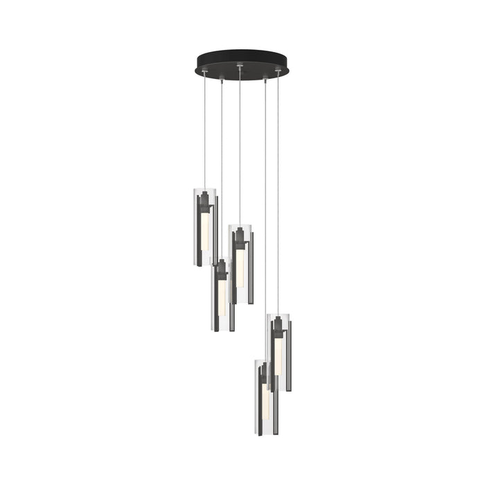 Exos Pendant Light in Natural Iron/Clear Glass (Standard).