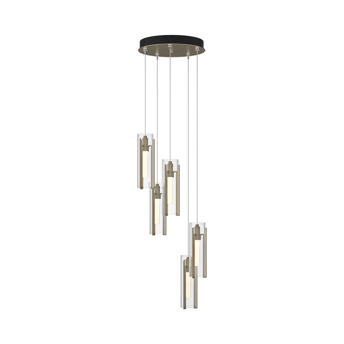 Exos Pendant Light in Soft Gold/Clear Glass (Standard).