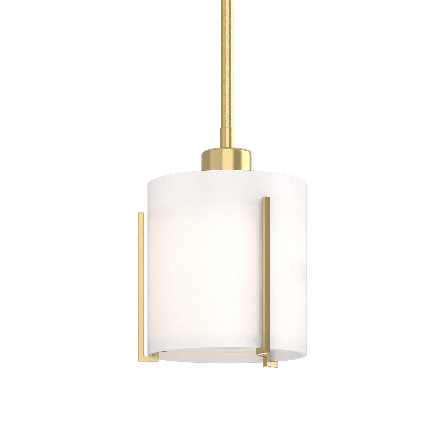 Exos Round Mini Pendant Light in Modern Brass (Small).