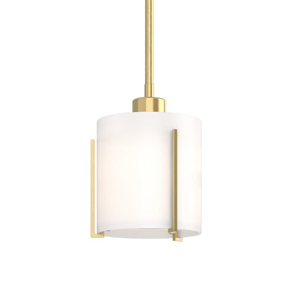 Exos Round Mini Pendant Light in Modern Brass (Small).