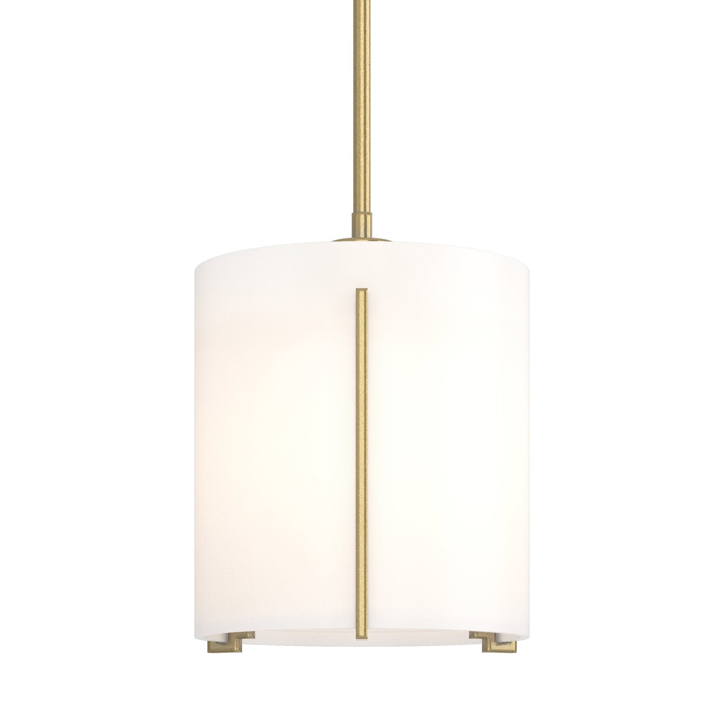 Exos Round Mini Pendant Light in Modern Brass (Large).