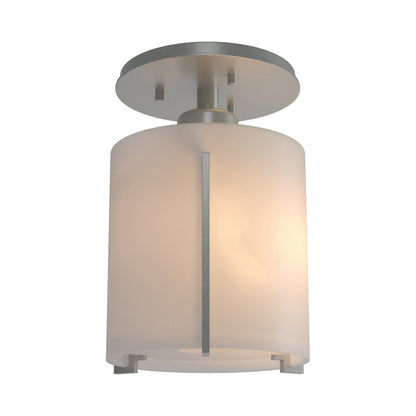 Exos Round Semi Flush Mount Ceiling Light in Vintage Platinum.