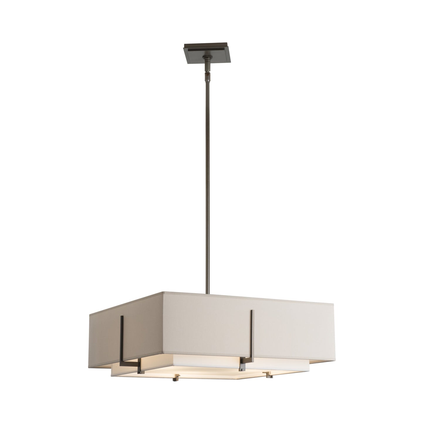 Exos Square Double Shade Pendant Light in Detail.