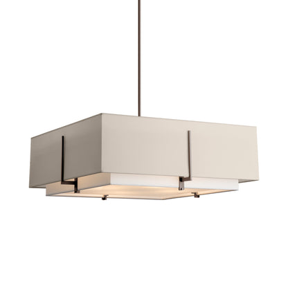 Exos Square Double Shade Pendant Light in Detail.