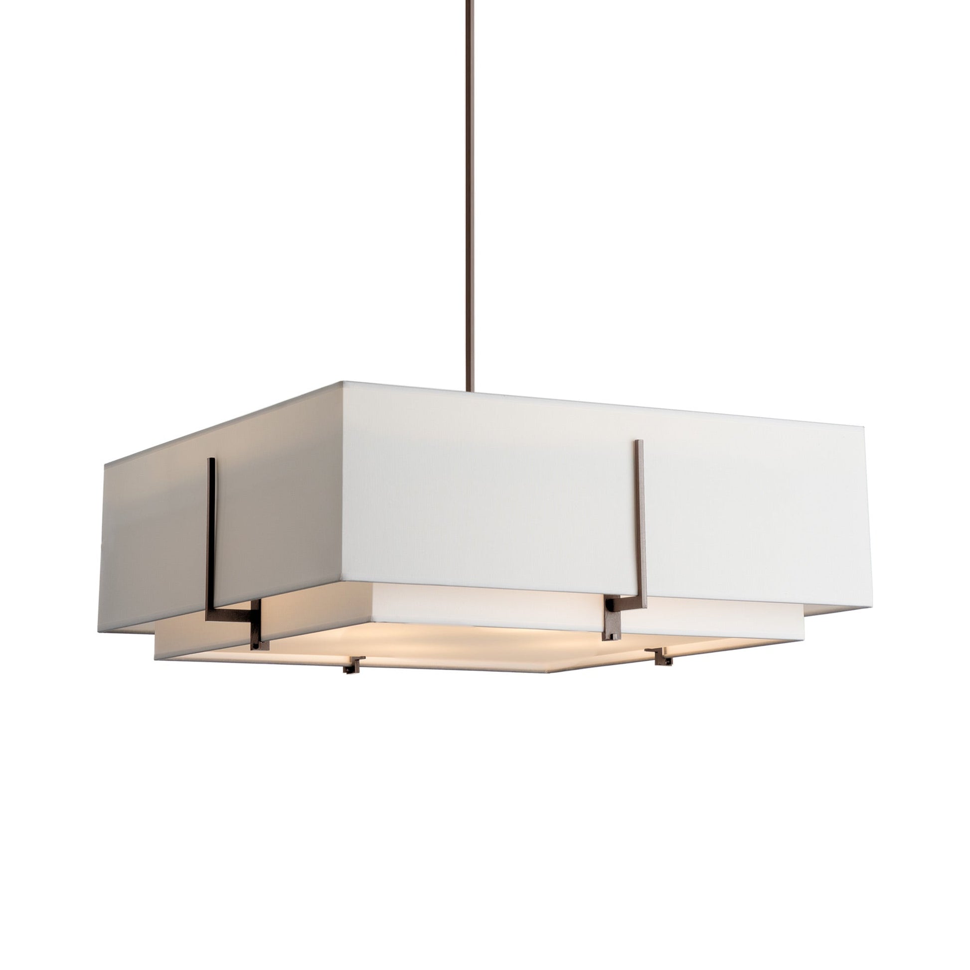 Exos Square Double Shade Pendant Light in Detail.