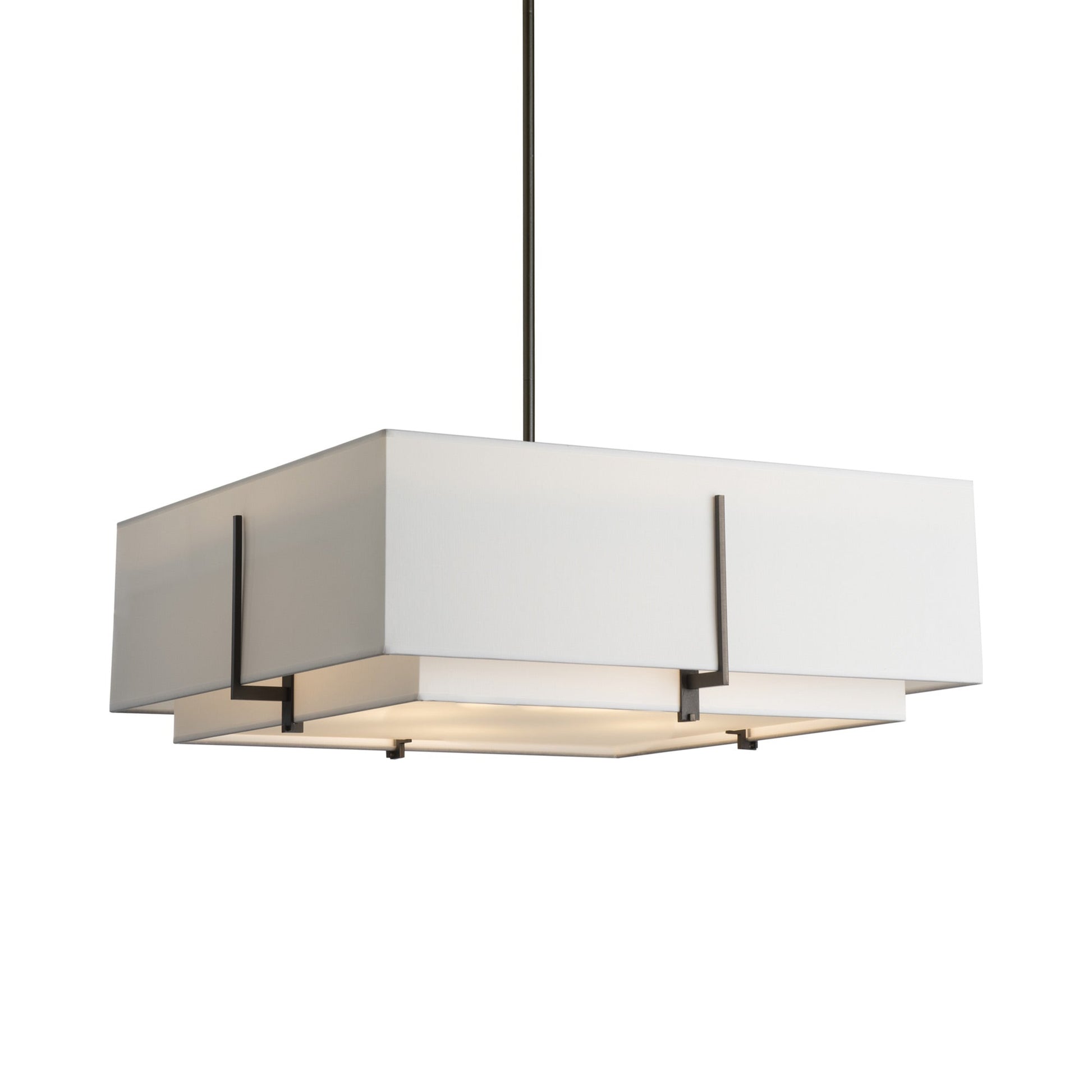 Exos Square Double Shade Pendant Light in Detail.