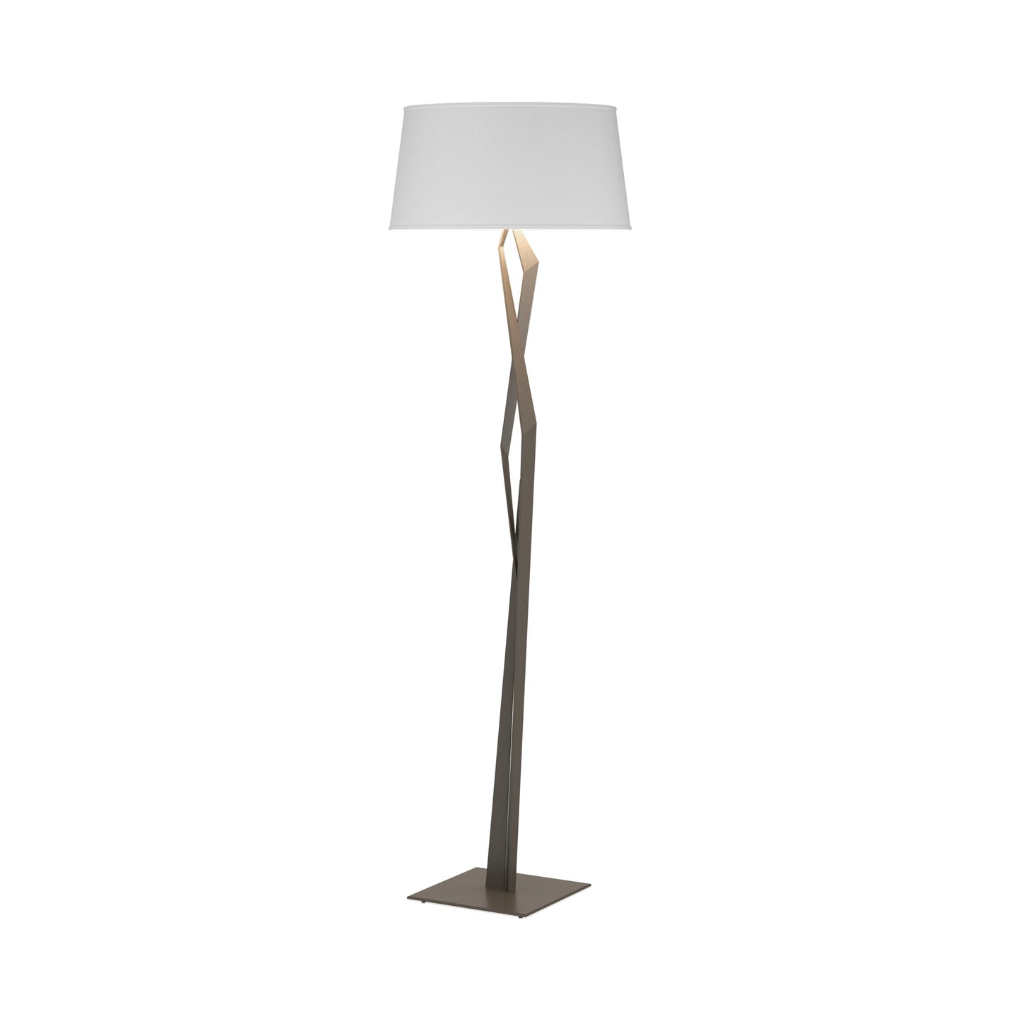 Facet Floor Lamp in Dark Smoke (Natural Anna).