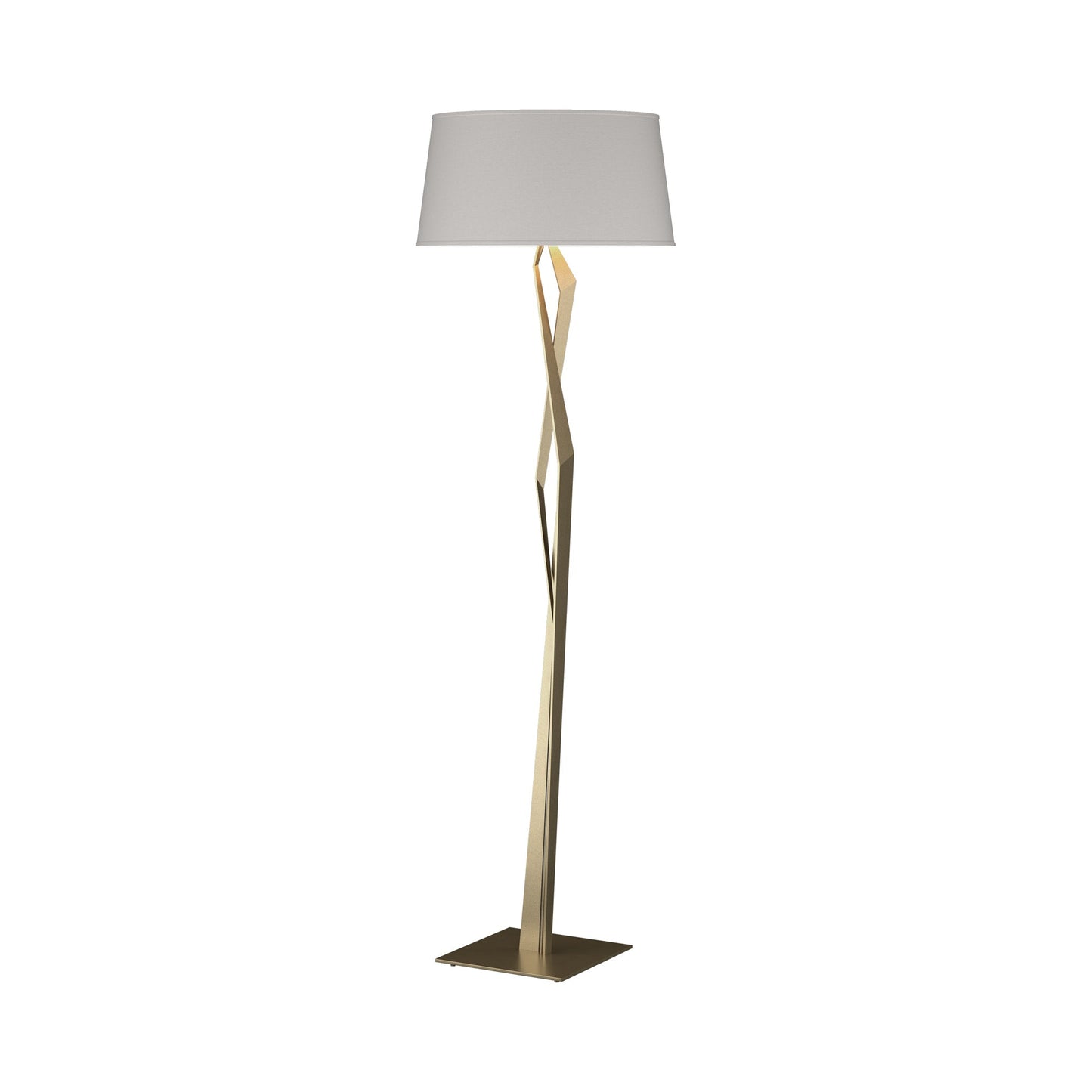 Facet Floor Lamp in Soft Gold (Flax).