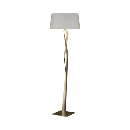 Facet Floor Lamp in Soft Gold (Flax).
