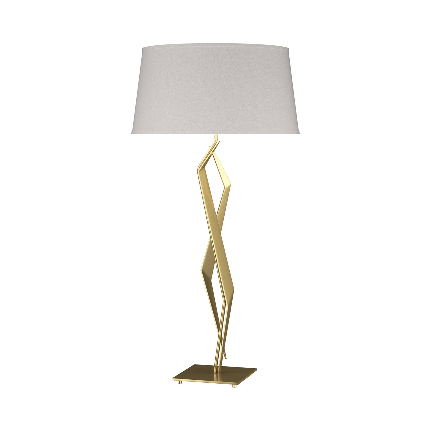 Facet Table Lamp in Modern Brass (Flax).