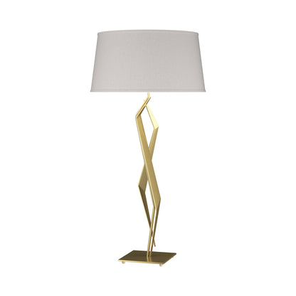 Facet Table Lamp in Modern Brass (Flax).