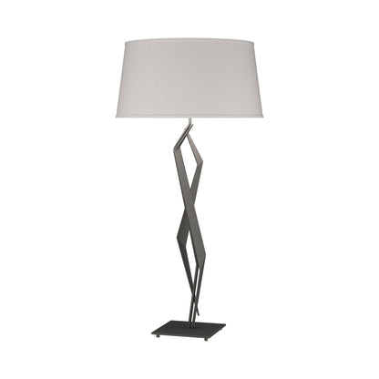 Facet Table Lamp in Natural Iron (Flax).