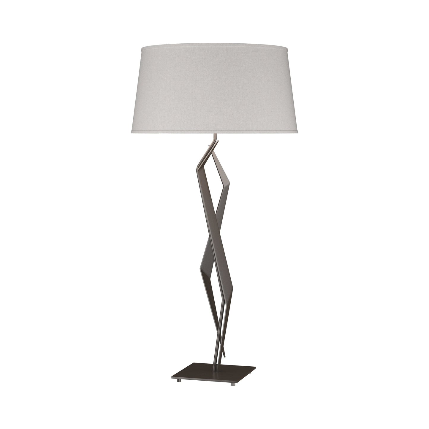 Facet Table Lamp in Oil Rubbed Bronze (Flax).