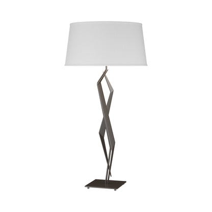 Facet Table Lamp in Oil Rubbed Bronze (Natural Anna).