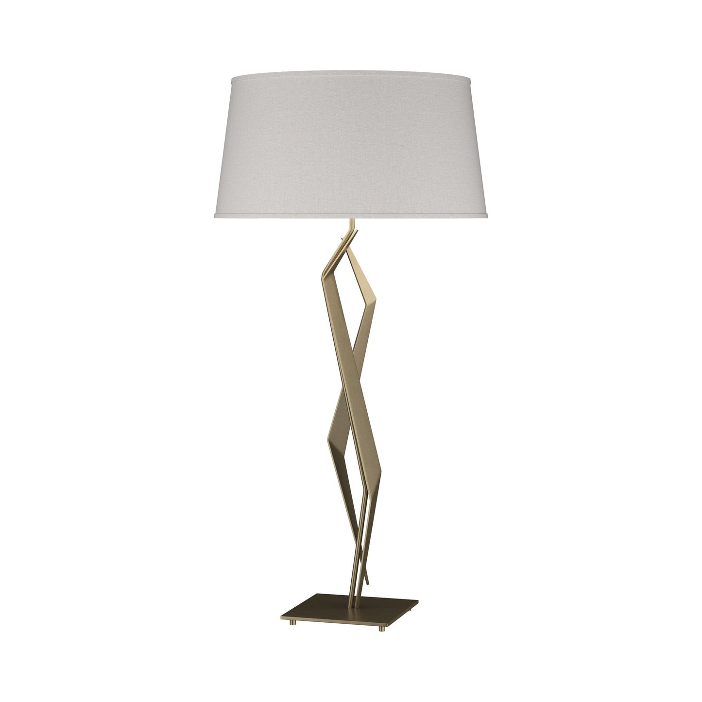 Facet Table Lamp in Soft Gold (Flax).
