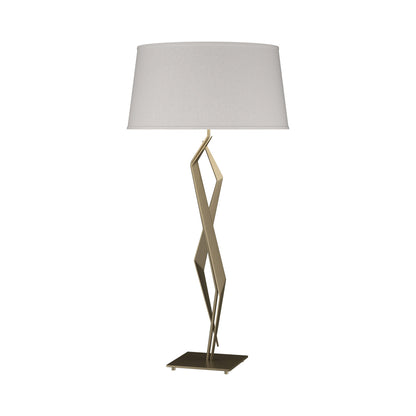 Facet Table Lamp in Soft Gold (Flax).