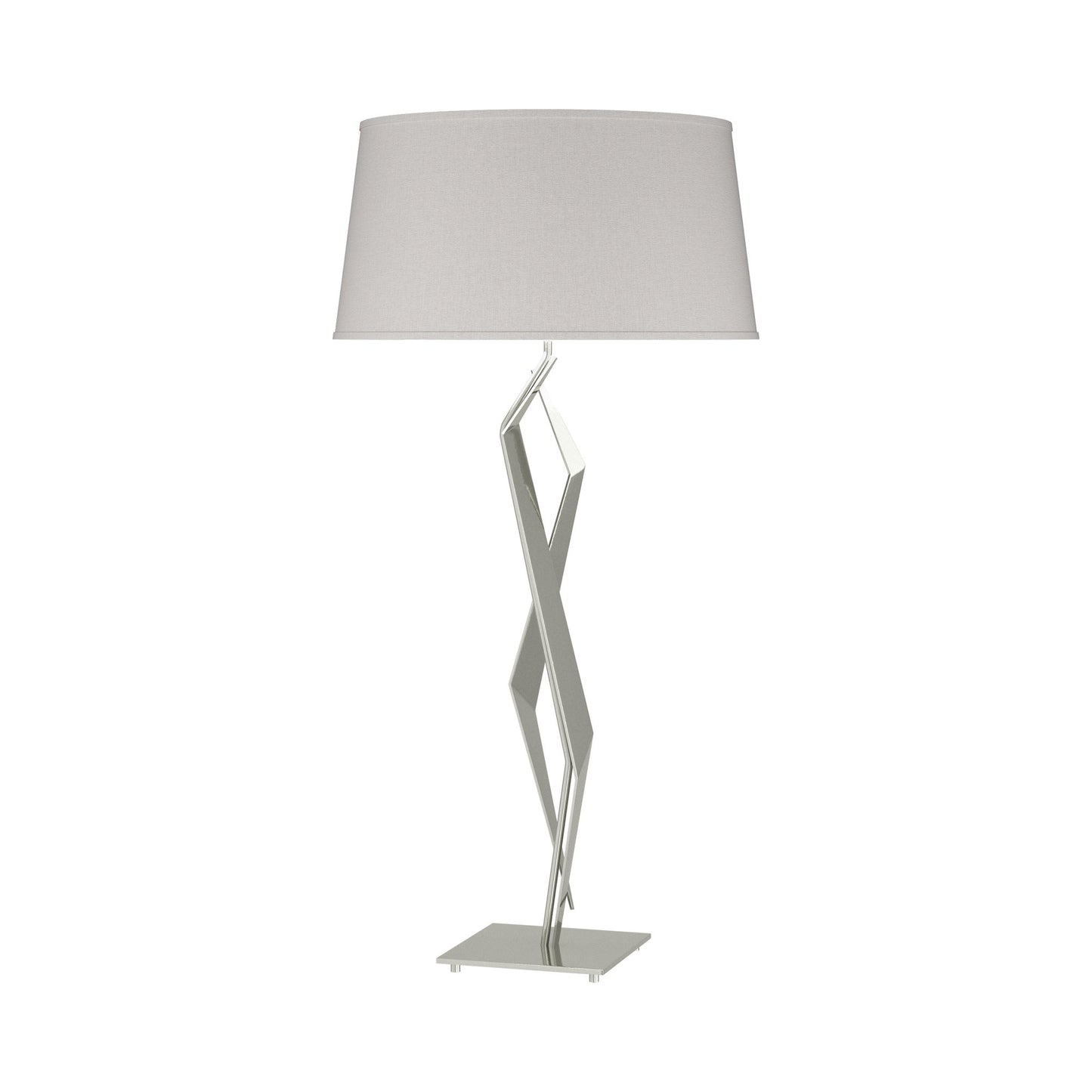 Facet Table Lamp in Sterling (Flax).
