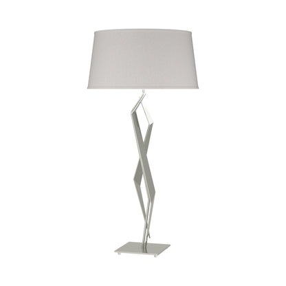 Facet Table Lamp in Sterling (Flax).