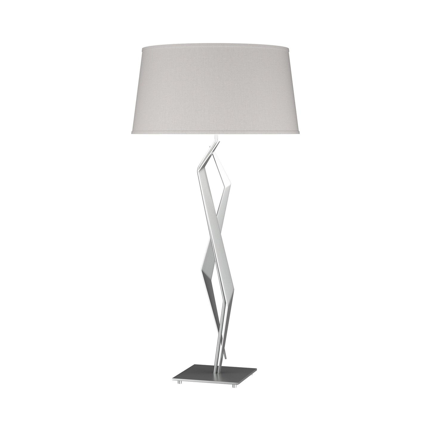 Facet Table Lamp in Vintage Platinum (Flax).