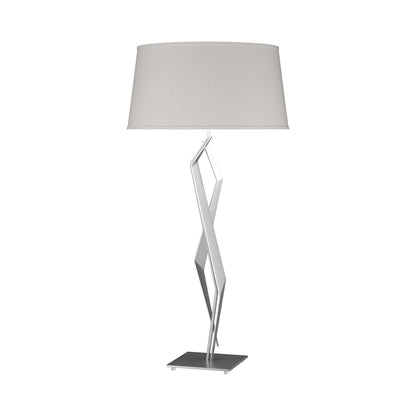 Facet Table Lamp in Vintage Platinum (Flax).
