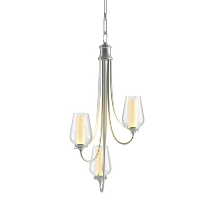 Flora Chandelier in Vintage Platinum (Opal and Seeded Glass).