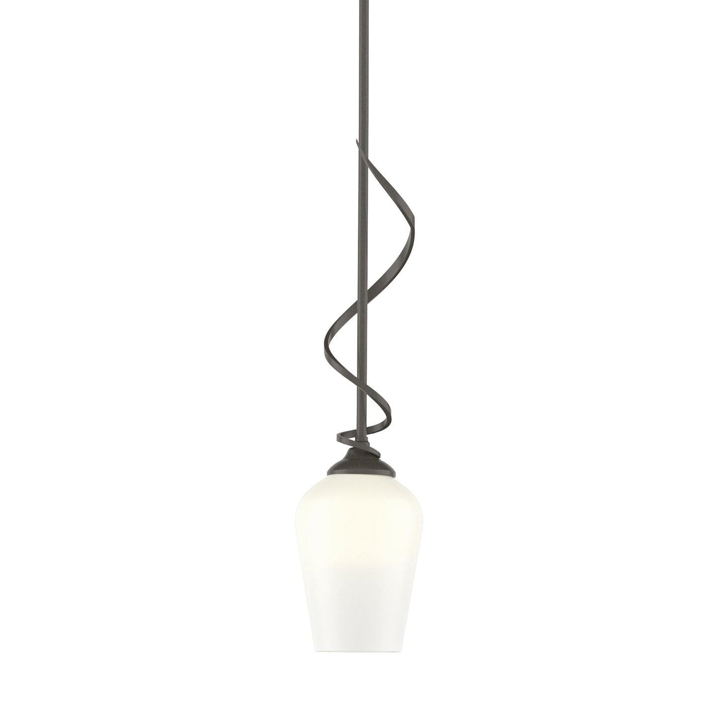 Flora Down Light Mini Pendant Light in Dark Smoke (Opal Glass).