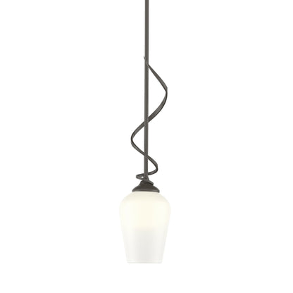 Flora Down Light Mini Pendant Light in Dark Smoke (Opal Glass).