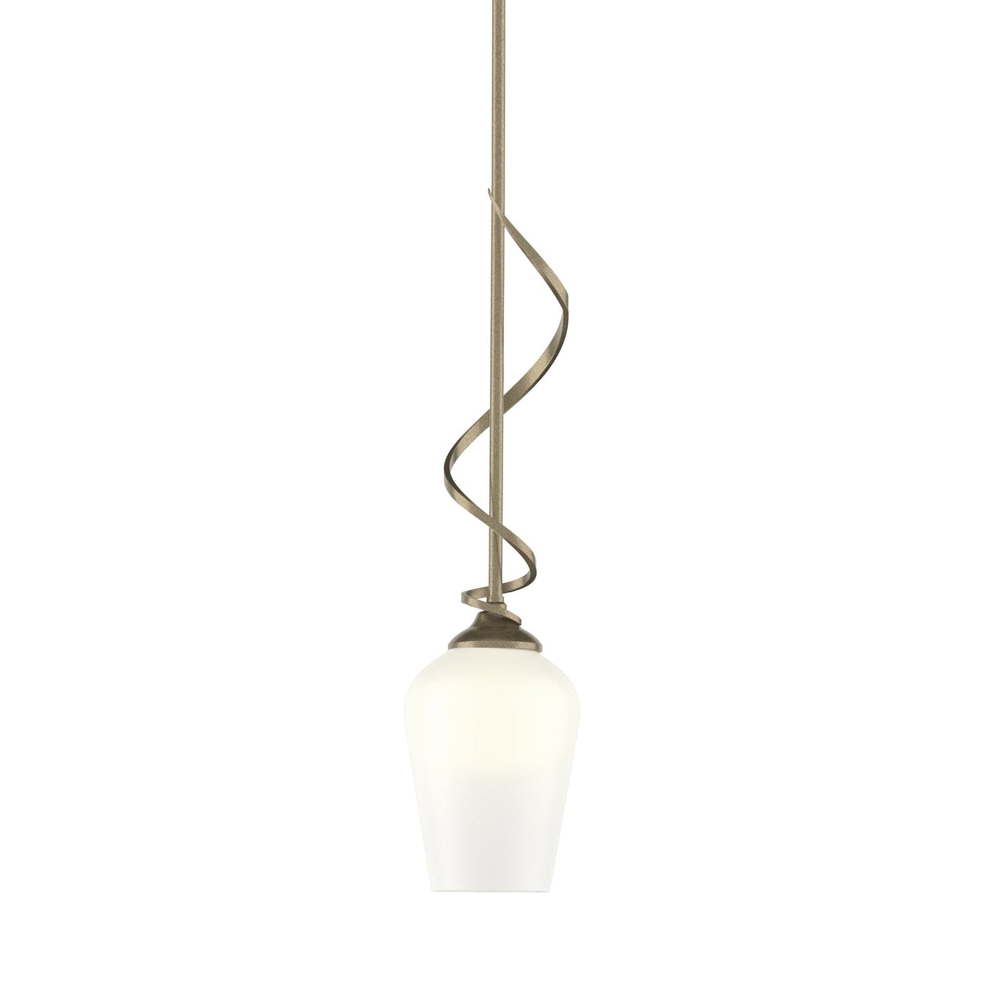 Flora Down Light Mini Pendant Light in Soft Gold (Opal Glass).