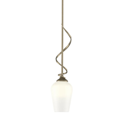 Flora Down Light Mini Pendant Light in Soft Gold (Opal Glass).