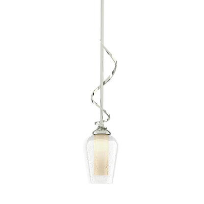 Flora Down Light Mini Pendant Light in Sterling (Opal and Seeded Glass).