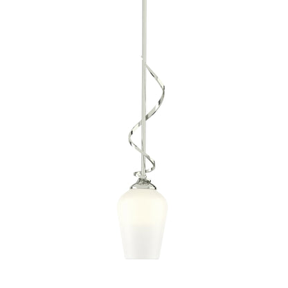 Flora Down Light Mini Pendant Light in Sterling (Opal Glass).