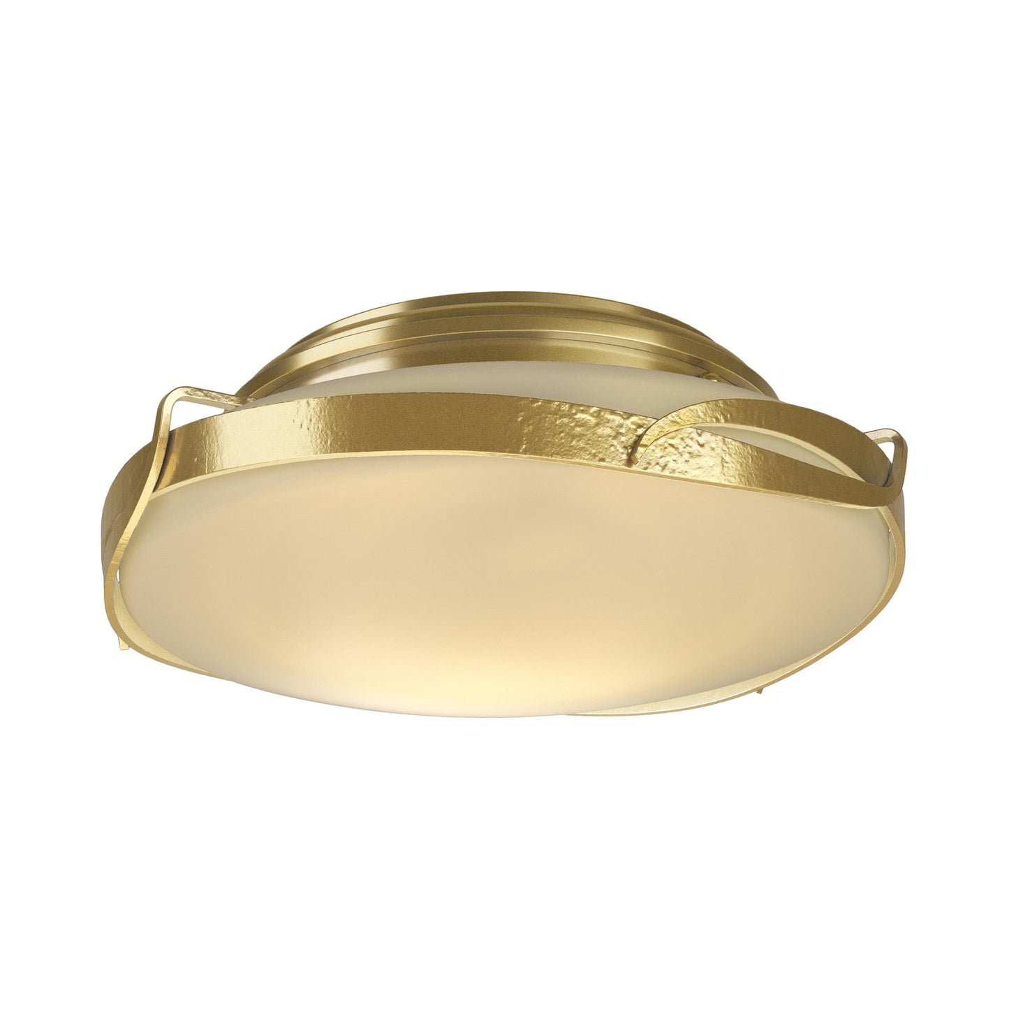Flora Flush Mount Ceiling Light in Modern Brass.