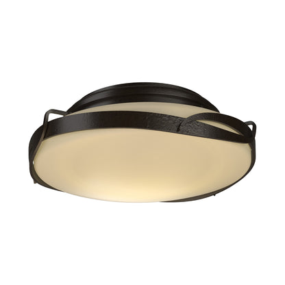 Flora Flush Mount Ceiling Light in Oil Rubbed Bronze.