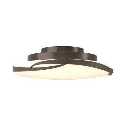 Flora LED Flush Mount Ceiling Light in Bronze.