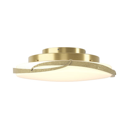 Flora LED Flush Mount Ceiling Light in Modern Brass.