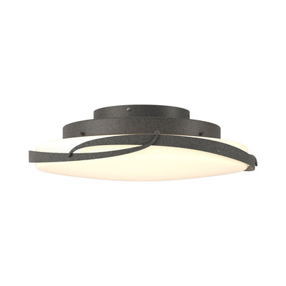 Flora LED Flush Mount Ceiling Light in Natural Iron.